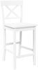 vidaXL Barhocker 2 Stk. Weiß Massivholz Gummibaum 4102553 Bild 4