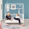 roba Hausbett 70 x 140 cm - Babybett in Hausoptik - Höhenverstellbar - Umbaubar - Holz taupe Bild 4