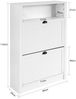 SoBuy FSR87-W Schuhschrank, MDF, Lackiert, Weiß, 60 x 110 x 24 cm Bild 3