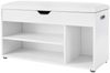 Vasagle Schuhbank mit 3 Fächern und Stauraum, Holzspanplatte Weiß, 80 x 30 x 44 cm Bild 3
