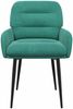 vidaXL Esszimmerstühle 4 pcs Samt (V) Türkis 59 x 59,5 x 90 cm 3428245 Bild 3