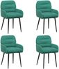 vidaXL Esszimmerstühle 4 pcs Samt (V) Türkis 59 x 59,5 x 90 cm 3428245 Bild 2