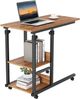 Dripex Beistelltisch Schreibtisch mit Rollen Computertisch Höhenverstellbar Laptoptisch Bild 1