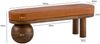 FineBuy gepolsterte Sitzbank 140 cm Massivholz Echtleder - Design Bank für Garderobe Schlafzimmer & Wohnzimmer - Ausgefallene Garderobenbank Handmade Bild 3