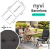 NYVI Hochlehnerauflage Hochlehner Auflagen 6er Set Barcelona - Gartenstuhlauflagen 118x50cm, (6 St), Stuhlauflage, Sitzauflage mit Halteband, UV-fest Bild 2
