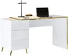 Vente-unique - MARZIALO Büromöbel Holz, Platte Weiß - B 59 cm x H 75,6 cm x L 142,4 cm Bild 2