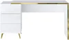 Vente-unique - MARZIALO Büromöbel Holz, Platte Weiß - B 59 cm x H 75,6 cm x L 142,4 cm Bild 3