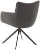 Armlehnstuhl >LIMONE 2< (2-er Set) in Anthrazit, Leder - 61x88x63cm (BxHxT) Bild 4