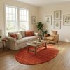 Gabbeh Teppich - Softy - Uni 230 x 150 cm - dunkelcamel - oval Bild 2