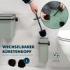 bremermann 2tlg. Bad-Set SAVONA Softtouch inkl. Wandhalterung, Kosmetikeimer 6 Liter und WC-Garnitur, eckig - salbei Bild 4