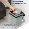 bremermann 2tlg. Bad-Set SAVONA Softtouch inkl. Wandhalterung, Kosmetikeimer 6 Liter und WC-Garnitur, eckig - salbei Bild 5