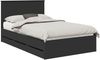 vidaXL Bettrahmen mit Schubladen Schwarz 120 x 190 cm Ingenieurs Holz 3409476 Bild 2