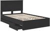 vidaXL Bettrahmen mit Schubladen Schwarz 120 x 190 cm Ingenieurs Holz 3409476 Bild 5