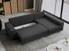 Mks Möbel 'Dorian L-Form' Ecksofa mit Bettkasten, 242 x 138 x 85 cm, Grau, Velvet Bild 3