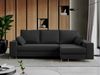 Mks Möbel 'Dorian L-Form' Ecksofa mit Bettkasten, 242 x 138 x 85 cm, Grau, Velvet Bild 2