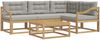vidaXL Outdoor-Sofagarnitur 5 pcs Weiß und Hellgrau 79 x 79 x 37 cm 3386425 Bild 2