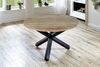 Esszimmertisch rund 120 cm Mangoholz Natur Schwarz RUNIS 76588934 Bild 2