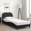 Einzelbettgestell Design für Erwachsene ohne Matratze Schwarz 90x190 cm Kunstleder d5091e Bild 3