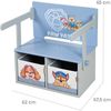 roba Sitzbank 'Paw Patrol' - HxBxT: 65,5 x 60 x 35 - mit 2 Aufbewahrungsboxen - Blau / Grau Bild 5