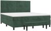 vidaXL Boxspringbett mit Matratze Dunkelgrün 160x200 cm Samt 3137914 Bild 3
