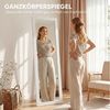 HOMCOM Standspiegel mit Ständer und Haken (Stehspiegel, 1-St, Wandspiegel), für Wohnzimmer, Schlafzimmer, Weiß Bild 4