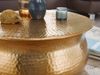 Wohnling Couchtisch KAREM 60 x 30,5 x 60 cm Aluminium Beistelltisch orientalisch rund, Gold Bild 5