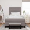 vidaXL Boxspringbett mit Kopfteil Taupe 120 x 200 cm Stoff 3343985 Bild 3