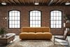 KAWOLA Modulsofa LAYLA 2-Sitzer 2 Module Velvet gelb 74 x 99 x 183 cm Bild 4