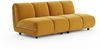 KAWOLA Modulsofa LAYLA 2-Sitzer 2 Module Velvet gelb 74 x 99 x 183 cm Bild 3