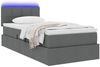 vidaXL LED-Speicherbett mit Matratze Dunkelgrau 90 x 200 cm Stoff 3371119 Bild 3