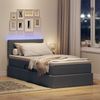 vidaXL LED-Speicherbett mit Matratze Dunkelgrau 90 x 200 cm Stoff 3371119 Bild 5