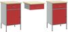 vidaXL Werkbank mit Schubladen 3 pcs Rot Ingenieure Holz und Stahl 3321375 Bild 4