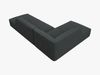 Micadoni Ecksofa Ruby 4-Sitzer Links Kord Scala Schwarz Bild 4