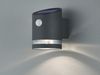 LED Solar Wandleuchte 2er Set Außenleuchte mit Bewegungsmelder Anthrazit Bild 4