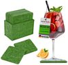 wortek Getränkeuntersetzer Filz-Untersetzer Eckig für Gläser 10er Set + Box, Zubehör für Tisch & Gläser, Set, 10-tlg, waschbare Getränke Glasuntersetzer Gläser, Tischuntersetzer Filz 10 cm Bild 2