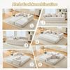 LVHOM Loungesofa 3 Sitzer Sofa mit Schlaffunktion, Formveränderung, mit Seitentaschen, Rutschfeste Unterseite, zwei Kissen verbunden mit Reißverschluss, modular frei kombinierbar (mit festen Armlehnen) für Sofa/Liege/Spielzentrum. Premium Chenille (sup... Bild 4