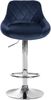 CLP 2er Set Barhocker Lazio Samt höhenverstellbar und 360 Grad drehbar,blau chrom Bild 4