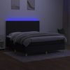 vidaXL Boxspringbett mit Matratze & LED Schwarz 160x200 cm Stoff, Härtegrad: H2 [3135607] Bild 4