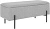 Truhenbank >Watford< in Hellgrau, Stoff - 95x46x36,5cm (BxHxT) Bild 3