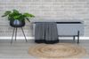 Truhenbank >Watford< in Hellgrau, Stoff - 95x46x36,5cm (BxHxT) Bild 2