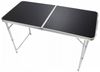 Goods+Gadgets Klapptisch Faltbarertisch - Campingtisch höhenverstellbar mit Aluminiumrahmen (Markttisch Tapeziertisch), Klappbarer Mehrzwecktisch - Klapp-Tisch Schwarz Bild 2