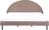 Bett mit Lattenrost Bouclé MARGUT 180 x 200 cm Taupe Bild 5
