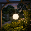 Star Trading Solar Dekoration Globy 30cm, Warmweiß LED, 35/70 Lumen, Dämmerungssensor, Hängende Garten Kugel, Außenleuchte, Weiß Bild 3
