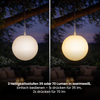 Star Trading Solar Dekoration Globy 30cm, Warmweiß LED, 35/70 Lumen, Dämmerungssensor, Hängende Garten Kugel, Außenleuchte, Weiß Bild 2