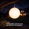 Star Trading Solar Dekoration Globy 30cm, Warmweiß LED, 35/70 Lumen, Dämmerungssensor, Hängende Garten Kugel, Außenleuchte, Weiß Bild 5