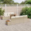 vidaXL Garten-Sofa-Set mit Speicher 8 pcs Beige Poly Rattan 3358780 Bild 3