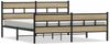 vidaXL Metallbett ohne Matratze Sonoma-Eiche 183x213 cm 3308473 Bild 2