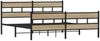 vidaXL Metallbett ohne Matratze Sonoma-Eiche 183x213 cm 3308473 Bild 3