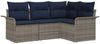 vidaXL Gartensofa-set mit Kissen 4 pcs Grau Poly-Rattan 3345345 Bild 2
