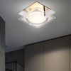 LED Deckenleuchte, Chrom, Glas satiniert, Quadrat, L 12 cm Bild 4